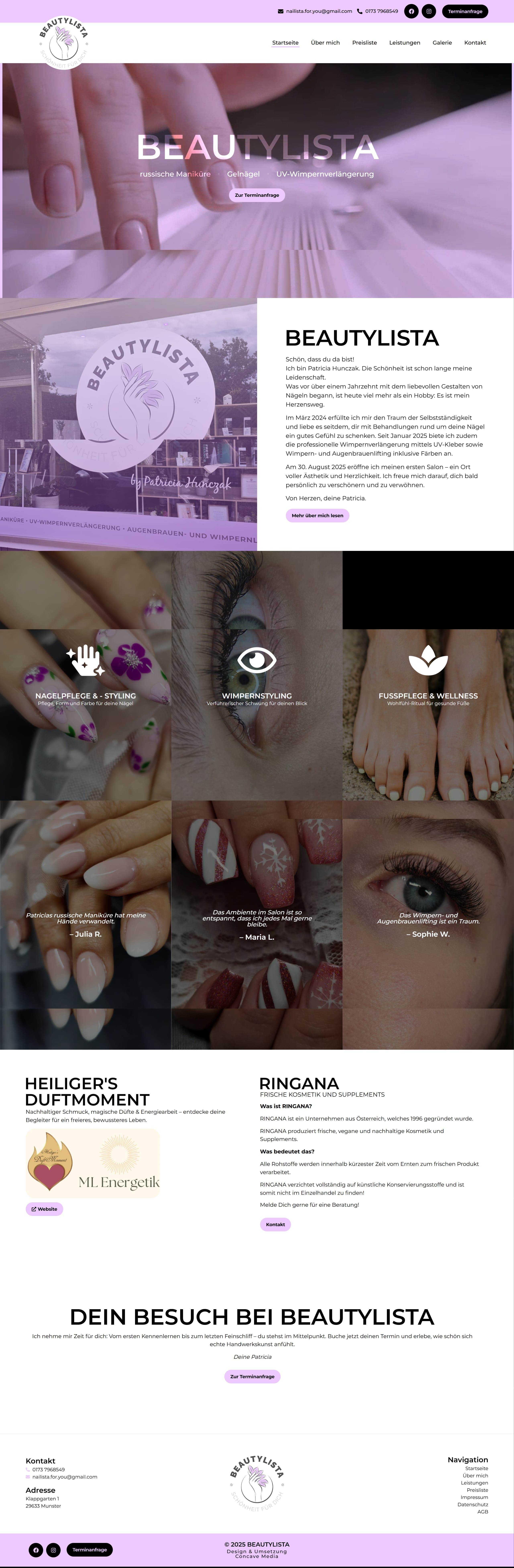 Website-Vorschau Beautylista