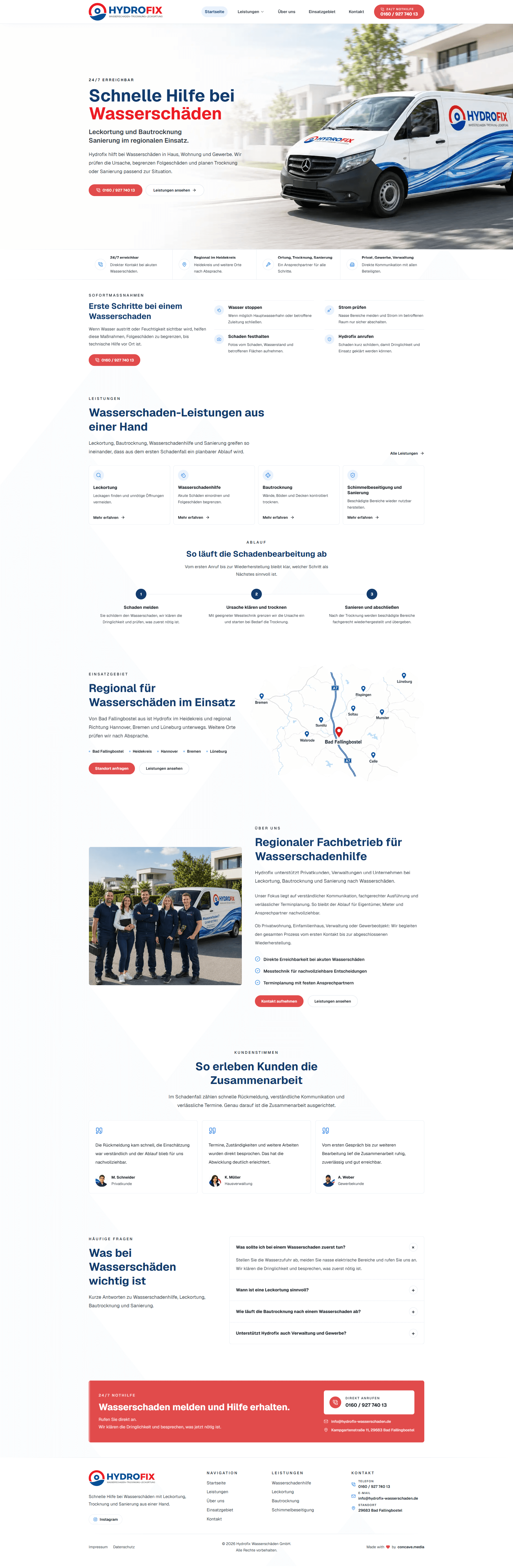 Website-Vorschau Hydrofix Wasserschäden GmbH