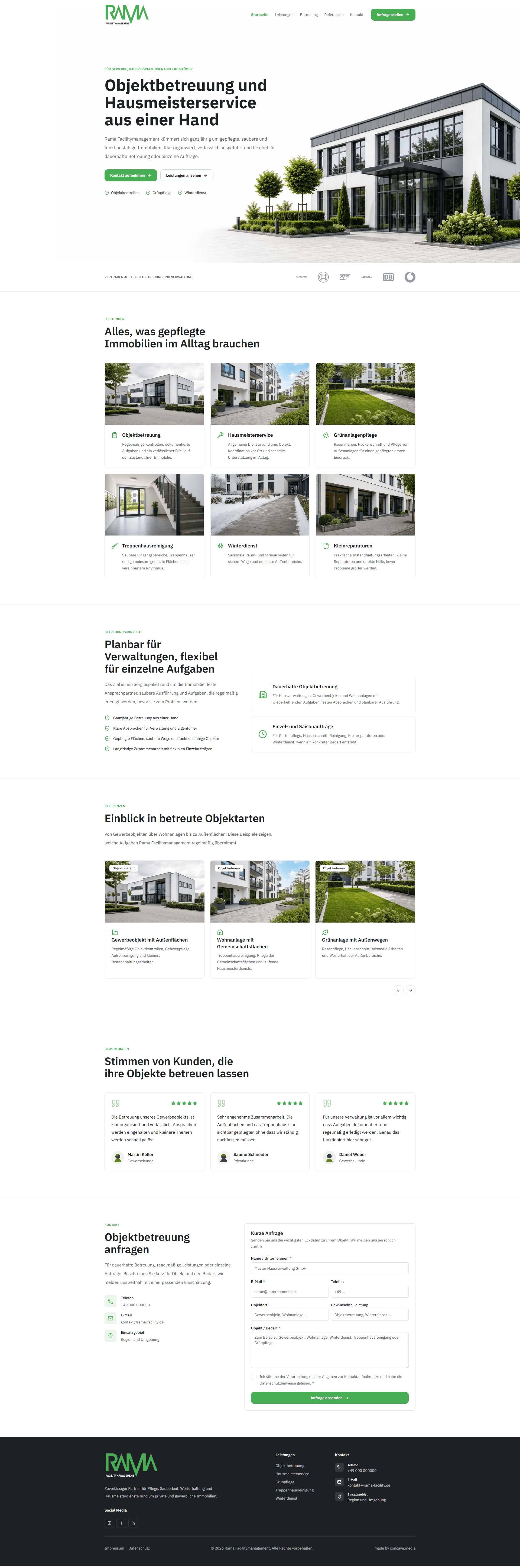 Website-Vorschau Rama Facilitymanagement